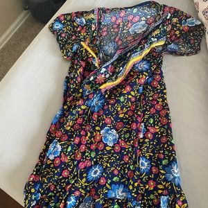 Cupshe colorful printed V neck dress